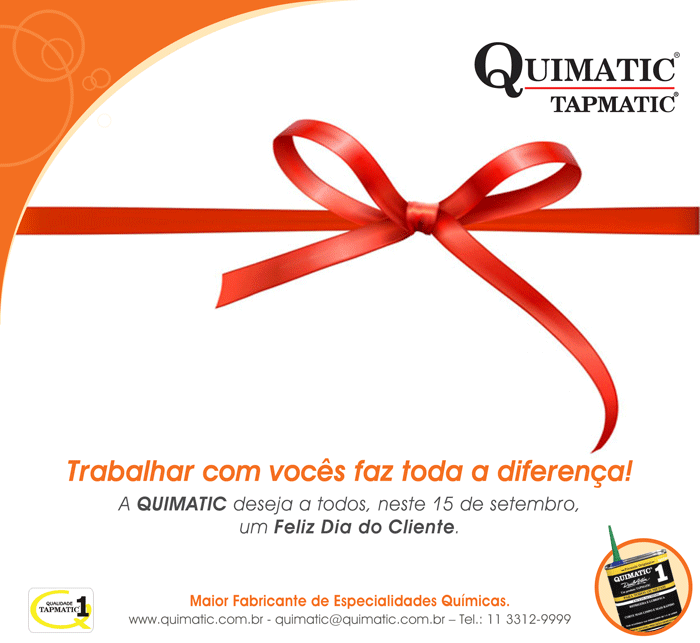 Trabalhar com vocês faz toda a diferença! Feliz Dia do Cliente!