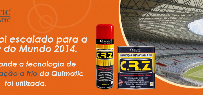 crz galvanização a frio utilizado em estádios da copa do mundo de 2014