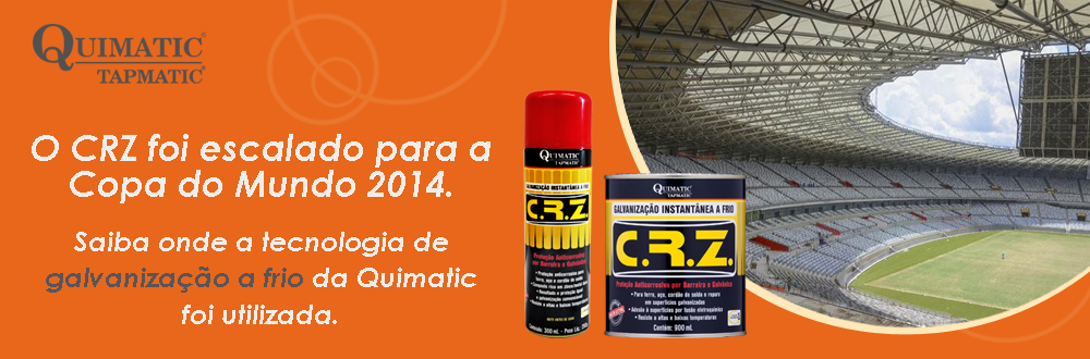 crz galvanização a frio utilizado em estádios da copa do mundo de 2014