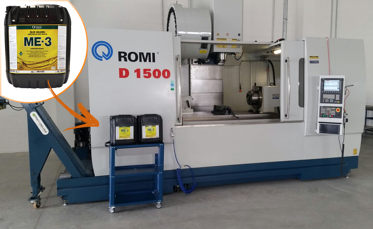 Óleo solúvel ME-3 torno CNC CECOMPI