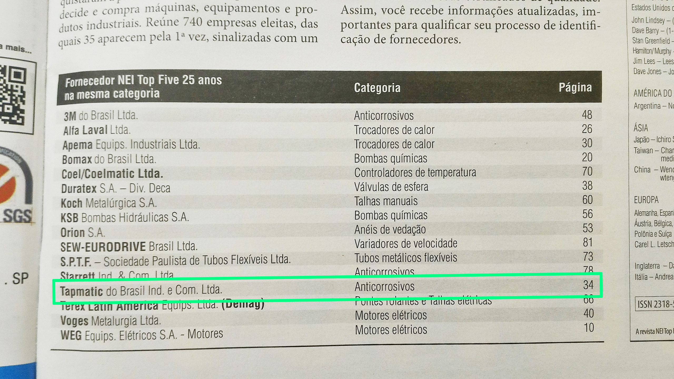 16 empresas top five 25 anos