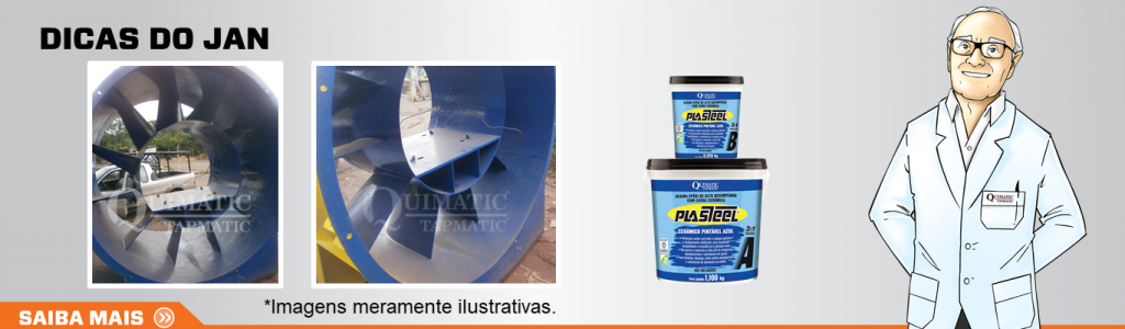 Como reparar e proteger ventilador industrial que sofre com desgaste abrasivo por particulados